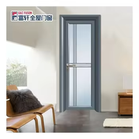 Fuson Vente en gros Vente directe Design français Porte à battant étanche à rupture thermique Porte en arc en aluminium à double verre