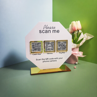 Panneau personnalisé pour table, Instagram, réseaux sociaux, miroir, code QR, panneau en acrylique pour réseaux sociaux