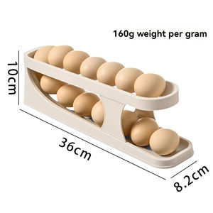 ชั้นวางไข่แบบหมุนอัตโนมัติกล่องเก็บไข่เกรดอาหารกล่องเก็บ<span class=keywords><strong>ไข่</strong></span>แบบมีบันไดเครื่องมือด้านข้างสำหรับตู้เย็น - Product Image 6