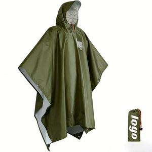 Poncho Impermeable con Capucha Personalizado para Adultos, Ligero, para Hombres y Mujeres, Reutilizable, para Emergencias al Aire Libre - Product Image 1