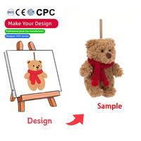 Bududu OEM ODM Peluche personnalisée en coton PP, série alimentaire, mini jouets hamburger, porte-clés 10 cm, unisexe, pour fêtes
