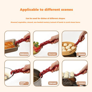 Bol en Silicone résistant à la chaleur pince à vaisselle anti-dérapant ustensiles <span class=keywords><strong>de</strong></span> cuisine pince à vapeur outil <span class=keywords><strong>de</strong></span> cuisine à domicile porte-vaisselle - Product Image 3