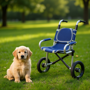 Silla de Ruedas para Perro, Tamaño Pequeño, Ajustable para Patas Traseras, Recuperación de Mascotas, Manual, Aleación de Aluminio - Product Image 2