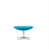 Chaise de loisirs pivotante en tissu daim bleu Offre Spéciale canapé en velours à un siège avec coin en bois pour meubles d'hôtel-Application OEM