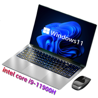 I9 Laptop 15.6 inci generasi 11, Tablet bisnis DDR4 RAM 16GB dengan kamera depan belakang, Keyboard Inggris dengan kamera depan belakang