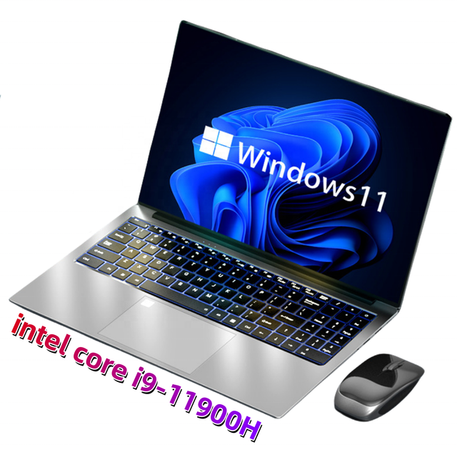 11th Generation i9 15.6 Inch Laptop 1TB 16GB RAM DDR4 Business Tablet with Front Back Camera English Keyboard Front Back Camera
