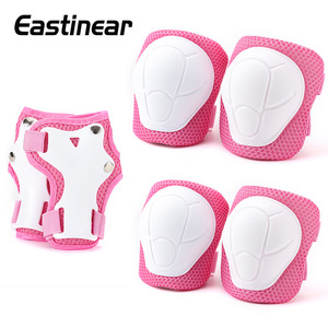Eastinear – genouillères et coudières, équipement de protection pour le patinage à roulettes, matériau composite respirant, unisexe, ajustement universel - Product Image 3