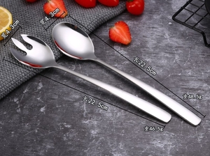 DFC1209 -2  SUS 304 ส้อมสแตนเลสสตีลสำหรับผลไม้และสลัด คุณภาพสูง ผิวเงาแบบกระจก - Product Image 5