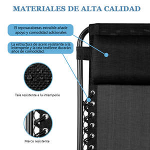 Chaise pliante de camping en Textilène, design moderne, légère, portable et durable, pour la plage et l'extérieur, en stock en Espagne - Product Image 4