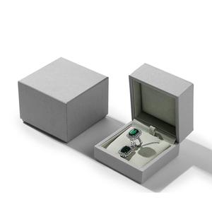 FANXI Custom Luxury Grey Ring <b>Earring</b> Bracelet Necklace <b>Gift</b> Packaging Jewelry <b>Box</b> - Product Image 1