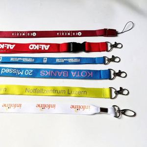 Wholesale Fashion Designer Wrist Bulk Custom LOGO Color Fabric Woven Embroidered <b>Lanyards</b> Keychain <b>Lanyard</b> with Clasp Lobster - Product Image 6