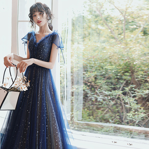 Abiti da Sera Lunghi con Paillettes e Perline, Stile A-Line, <span class=keywords><strong>per</strong></span> Feste, Lauree e Balli di Fine Anno, <span class=keywords><strong>Donna</strong></span> 2020 - Product Image 2