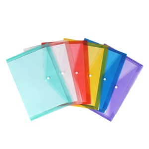 Sac en plastique PP A4 <span class=keywords><strong>transparent</strong></span> personnalisé avec fermeture à bouton-pression dossier étanche pour documents de taille lettre fournitures de bureau scolaire - Product Image 3