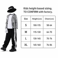 Veste à paillettes argentées pour enfants, costume de spectacle sur scène, chapeau Fedora, gants, pantalon, tenue de spectacle de danse