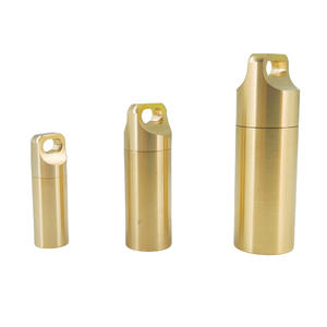 Botella de Medicamentos Táctica y Duradera para Exteriores, Llavero de Latón, Mini Contenedor de Pastillas Impermeable para Primeros Auxilios - Product Image 6