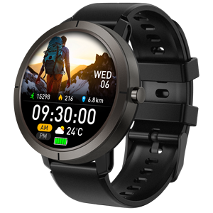 นาฬิกาอัจฉริยะ <span class=keywords><strong>Strava</strong></span> Connected Multi-Sport สำหรับ Android รุ่น DM76 พร้อมฟังก์ชันวิเคราะห์ประสิทธิภาพการเล่นกีฬา สำหรับนักกีฬา พร้อมหน้าจอ AOD และแบตเตอรี่ใช้งานได้นาน - Product Image 1