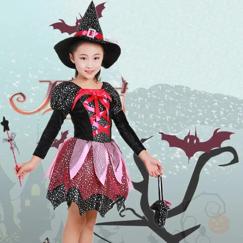 Disfraz de Halloween para niñas de 3 a 18 años, nuevo diseño de Corea, Carnaval, actuación en escenario, fiesta de bruja, 2022