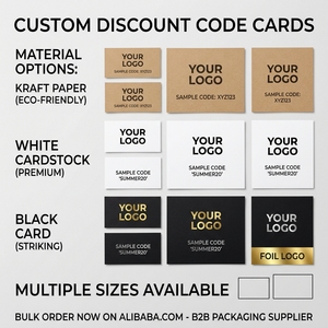 Cartes promotionnelles personnalisées de luxe en or noir pour emballages e-commerce, inserts pour la prochaine commande, cartes-cadeaux en gros - Product Image 4
