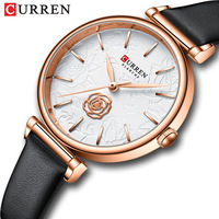 Nouvelle Montre Femme CURREN 9078 2026 – Motif Rose 3D en Relief, Bracelet en Cuir de Luxe, Cadeau Idéal pour Femme, Relogio Feminino