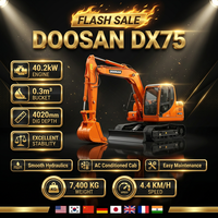 Excavatrice d'occasion Doosan Dx75/Dx85-9, modèle 2025, 7,5 tonnes, moteur Yanmar