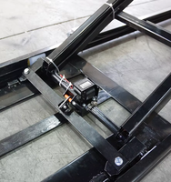 Cric ciseaux moto 1100 LBS à plateforme large en acier, table élévatrice hydraulique portable pour réparation de motos Cruiser