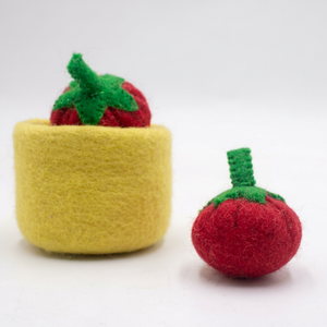 Juguetes de fieltro y lana cosidos a mano de tomate para juego de simulación, verduras de cocina en miniatura para aprendizaje infantil - Product Image 2