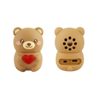 Haut-parleur portable ABS mini de haute qualité, mignon, motif ours de dessin animé, pour Bluetooth 5.0, sortie 3W, idéal pour l'extérieur