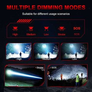 WOSEN – lampe de poche LED à lumière blanche, torche tactique en alliage d'aluminium, lampe de camping portable, étanche, rechargeable par USB - Product Image 3