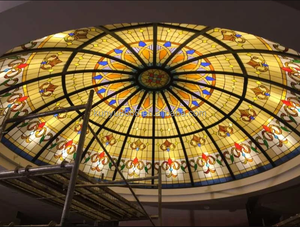 Dôme en verre massif personnalisé en usine en Chine, vitrail pour plafond d'église, hôtel, villa ou décoration de maison - Product Image 3