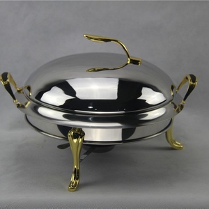 Casserole et faitout innovants haut de gamme en acier inoxydable, pot à <span class=keywords><strong>alcool</strong></span> solide, design pied de tigre, poêle non revêtue compatible gaz - Product Image 2