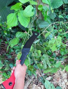 Outil agricole, faucille à brousse, hache à brosse, lame SK5, bord affûté, manche en nylon, fibre de verre et TPR, mobilité dans le jardinage - Product Image 3