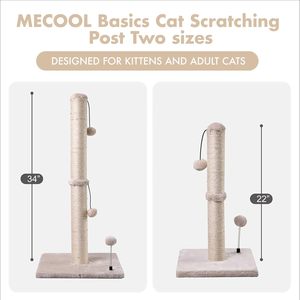 MECOOL 高级猫抓板，带剑麻挂球，米色，室内使用 - Product Image 6