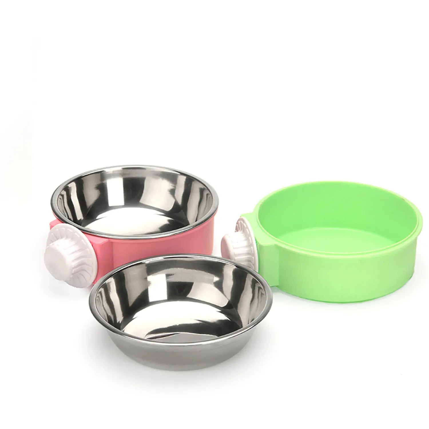 Hanging pet bowl for dogs and cats stainless steel dog bowl