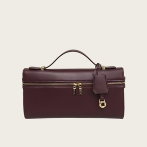 Bolso de Mano Cuadrado de Cuero PU para Mujer, con Cierre, Asa Única, Estilo Clásico, para Uso Diario, Impermeable, Gran Capacidad - Product Image 1