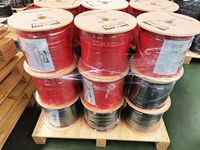 DC PV 2, 5 mm2 4 MM2 6 MM2 10 MM2 16 MM2 Rot Schwarz XLPO PV1-F Photovoltaik-Solar kabel