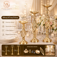 Nouveau design de centre de table pour banquet, cérémonie de mariage, vase à fleurs en métal argenté ou doré
