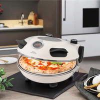 Four à pizza électrique de 12 pouces pour usage domestique, avec fonction de contrôle de la température et plaque en pierre, vente chaude