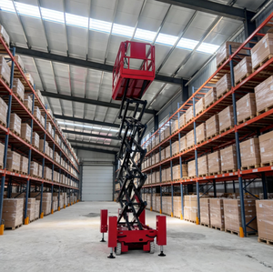 รถยกไฮดรอลิกไฟฟ้าแบบกรรไกร ระยะยก 20 เมตร ระบบปรับระดับอัตโนมัติ ทนทาน เหมาะสำหรับงานยกในคลังสินค้าภายในอาคาร - Product Image 4