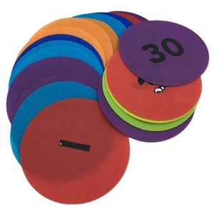 Marcadores de Piso Multicolores de 4, 5 y 6 Pulgadas, Marcadores Circulares para Aula, Marcadores de Piso para Alfombra, Marcadores de Asiento, Paquetes de 30/42 Unidades - Product Image 1