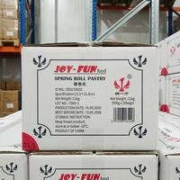 Pelees de rouleaux de printemps surgelées 215x215mm, farine de blé, eau, sel, pour restaurants, traiteurs, vente en gros, OEM, emballage personnalisé