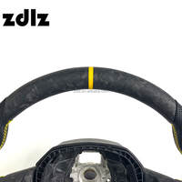 Volant personnalisé en cuir perforé noir mat en fibre de carbone forgée pour Lamborghini Aventador LP700 2015 2016 2017 2018