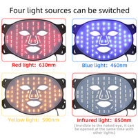 Masque LED en silicone portable à prix d'usine, 240 LED, éclairage multi-longueurs d'onde, source d'alimentation rechargeable pour usage quotidien féminin