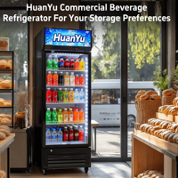 Refrigerador Vertical Comercial Digital para Supermercados, Acero Inoxidable 201, Sin Escarcha, Exhibidor de Bebidas, Congelador, Enfriador de Cerveza