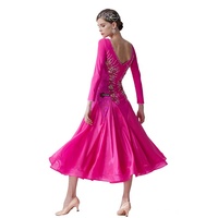 M-19291 Nouvelle norme nationale moderne robe de danse avec perle jupe en soie de haute qualité salle de bal pratique valse robe pour les femmes