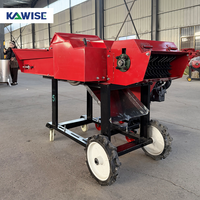Hacheuse de fourrage portable à moteur diesel, coupe-paille, machine à pétrir avec roues pour ensilage et alimentation animale