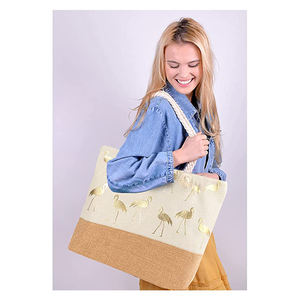 Borsa in Tela di Cotone Riciclato con Stampa Personalizzata, Motivo Animale, Spessa e Foderata, Ecologica con Cerniera - Product Image 6