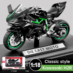 Mô hình xe máy Kawasaki hợp kim kim loại tỷ lệ 1:18, đồ chơi mô phỏng, bộ sưu tập, bán buôn đồ chơi ô tô cho trẻ em - Product Image 6