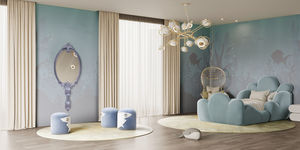 Cama Infantil de Diseño Creativo y Lujoso de Bocadolobo, Tapicería para Dormitorio de Niño, Cama Moderna Personalizada con Forma de Flor - Product Image 6