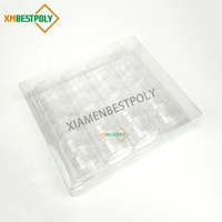 24 boîtes cadeaux en plastique PET transparent pour macarons, boîtes d'emballage pliables transparentes pour desserts avec inserts