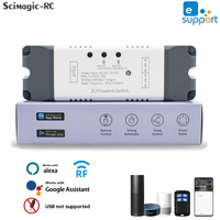 Ewelink F0903 Interrupteur intelligent universel pour la domotique, contrôleur de porte de garage intelligent WiFi 2CH Ewelink 7-32V RF 433MHz sans USB
